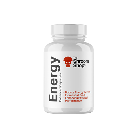 The Shroom Shop Enhanced Energy 67500mg Capsules - 90 Caps - The Hemp Wellness Centre