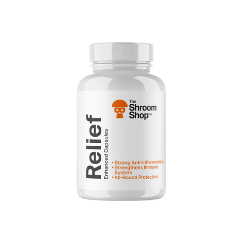 The Shroom Shop Enhanced Relief 67500mg Capsules - 90 Caps - The Hemp Wellness Centre