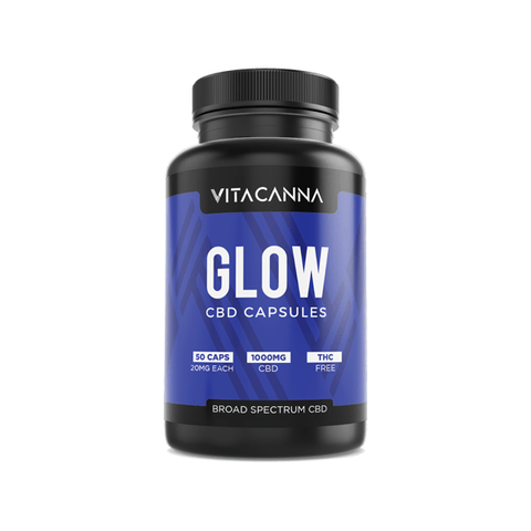 Vita Canna 1000mg Broad Spectrum CBD Vegan Capsules - 50 Caps - THWC Ltd