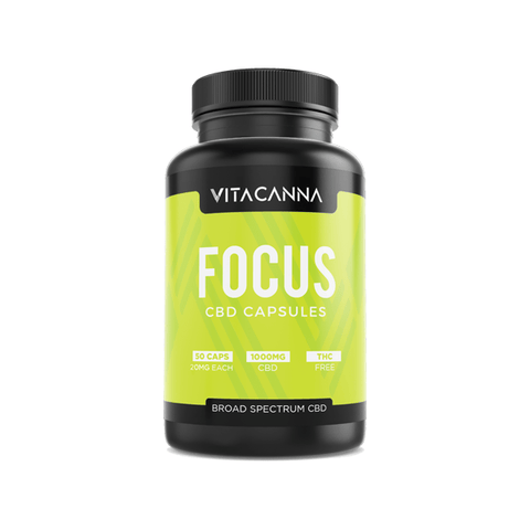 Vita Canna 1000mg Broad Spectrum CBD Vegan Capsules - 50 Caps - THWC Ltd