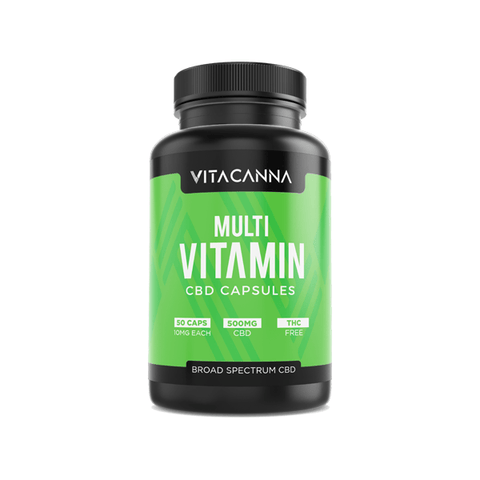 Vita Canna 500mg Broad Spectrum CBD Vegan Capsules - 50 Caps - THWC Ltd