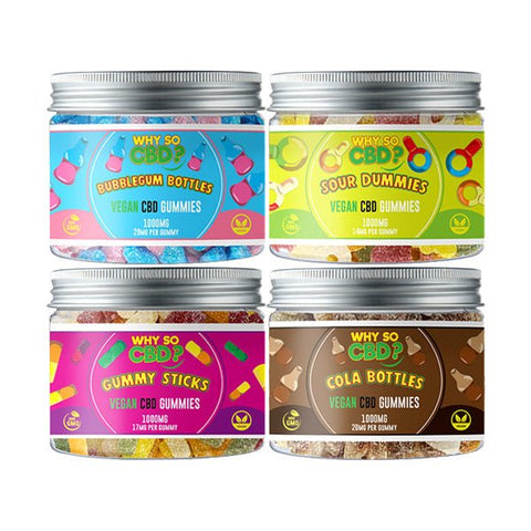 Why So CBD? 1000mg CBD Small Vegan Gummies - 11 Flavours - The Hemp Wellness Centre