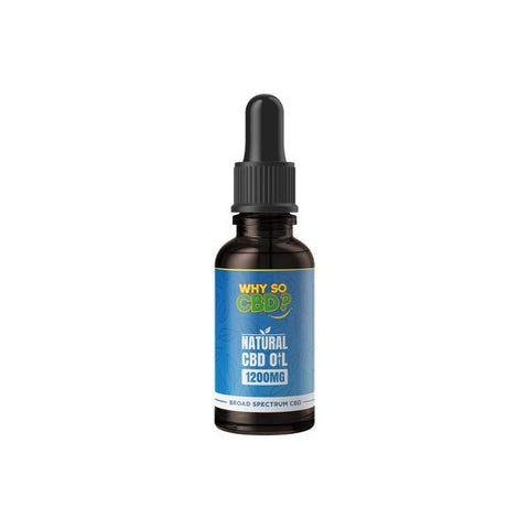 Why So CBD? 1200mg Broad Spectrum CBD Natural Oil - 30ml - The Hemp Wellness Centre