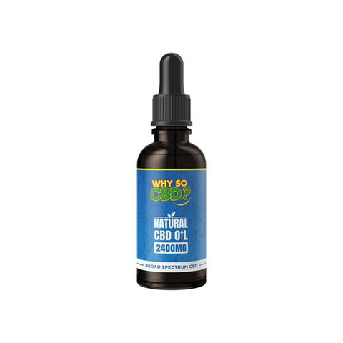 Why So CBD? 2400mg Broad Spectrum CBD Natural Oil - 50ml - The Hemp Wellness Centre
