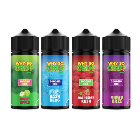 Why So CBD? 3000mg Full Spectrum CBD E-liquid 120ml - The Hemp Wellness Centre