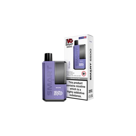 20mg I VG Smart 5500 Disposable Rechargeable Vape Kit 5500 Puffs - THWC Ltd