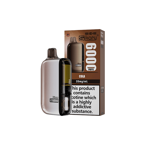 20mg Sikary S6000 Disposable Pod Vape Kit 6000 Puffs - THWC Ltd