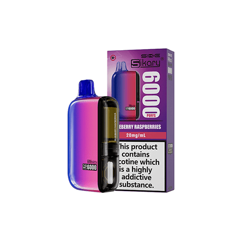 20mg Sikary S6000 Disposable Pod Vape Kit 6000 Puffs - THWC Ltd