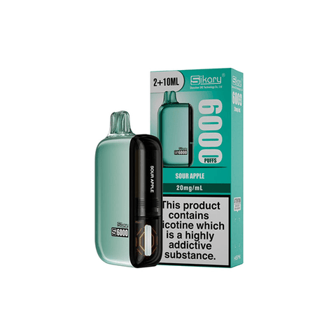 20mg Sikary S6000 Disposable Pod Vape Kit 6000 Puffs - THWC Ltd