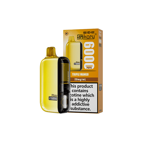 20mg Sikary S6000 Disposable Pod Vape Kit 6000 Puffs - THWC Ltd