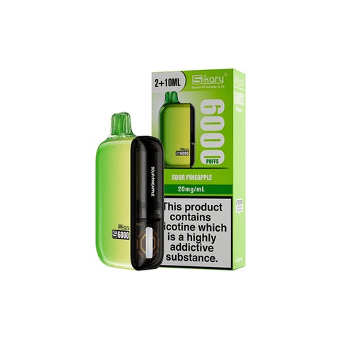 20mg Sikary S6000 Disposable Pod Vape Kit 6000 Puffs - THWC Ltd