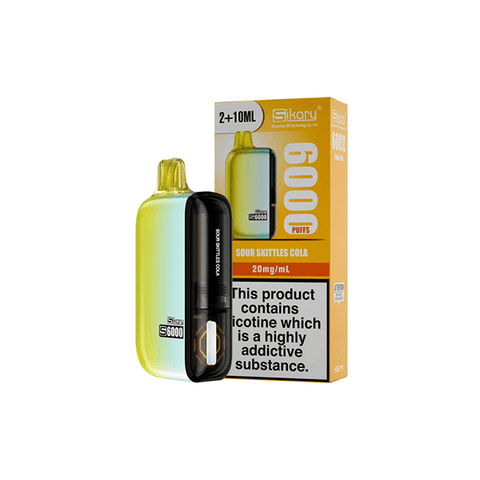 20mg Sikary S6000 Disposable Pod Vape Kit 6000 Puffs - THWC Ltd