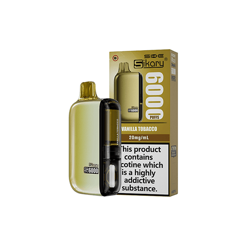 20mg Sikary S6000 Disposable Pod Vape Kit 6000 Puffs - THWC Ltd