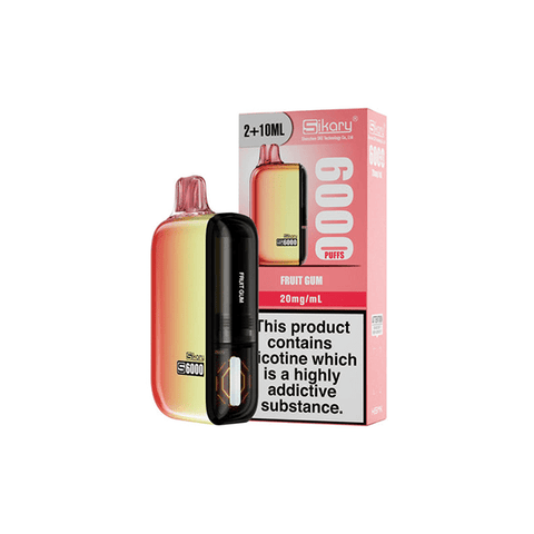 20mg Sikary S6000 Disposable Pod Vape Kit 6000 Puffs - THWC Ltd