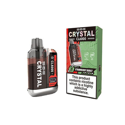 20mg SKE Crystal CL6000 Disposable Rechargeable Vape Kit 6000 Puffs - THWC Ltd
