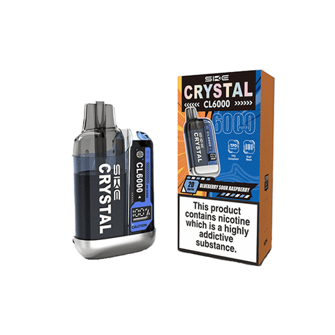 20mg SKE Crystal CL6000 Disposable Rechargeable Vape Kit 6000 Puffs - THWC Ltd