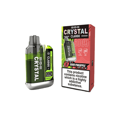 20mg SKE Crystal CL6000 Disposable Rechargeable Vape Kit 6000 Puffs - THWC Ltd