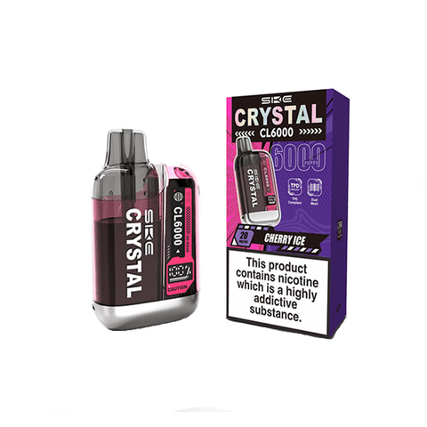 20mg SKE Crystal CL6000 Disposable Rechargeable Vape Kit 6000 Puffs - THWC Ltd