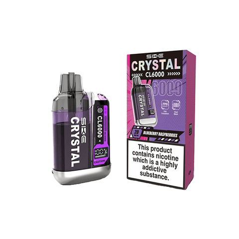20mg SKE Crystal CL6000 Disposable Rechargeable Vape Kit 6000 Puffs - THWC Ltd