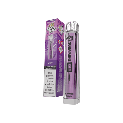 20mg Soda King Bar Disposable Vape Device 600 Puffs - THWC Ltd