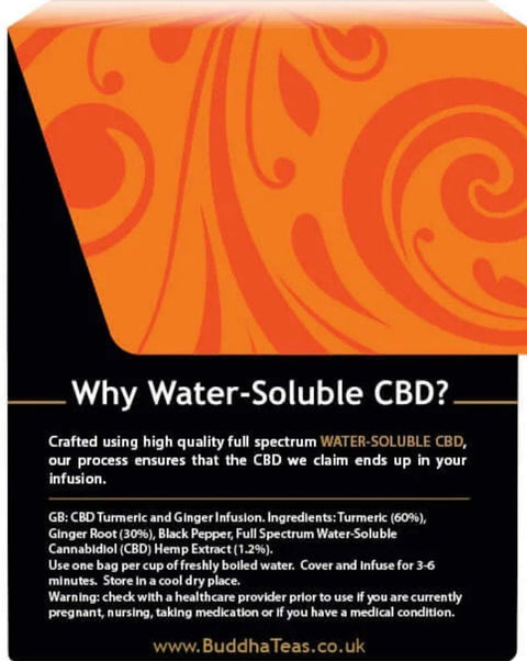 Buddha Teas Tumeric & Ginger CBD Tea - THWC Ltd