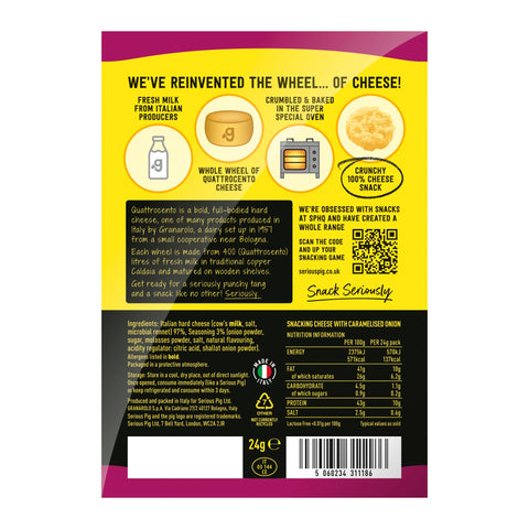 Crunchy Snacking Cheese with Caramelised Onion - THWC Ltd