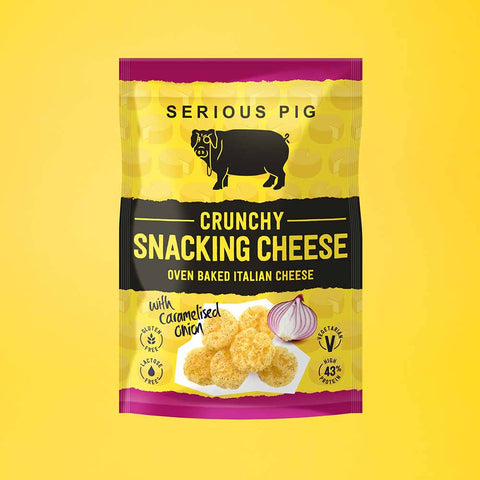 Crunchy Snacking Cheese with Caramelised Onion - THWC Ltd