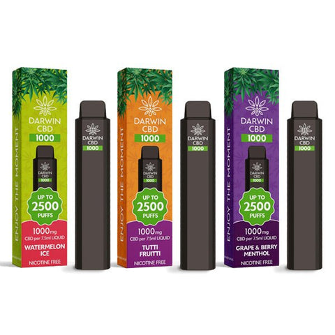 Darwin CBD 1000 Disposable Vape Device 2500 Puffs - THWC Ltd