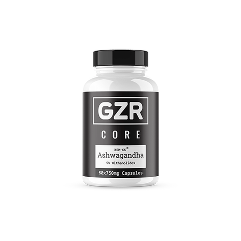 GZR 750mg KSM - 66 Ashwagandha Capsules - 60 Capsules - THWC Ltd