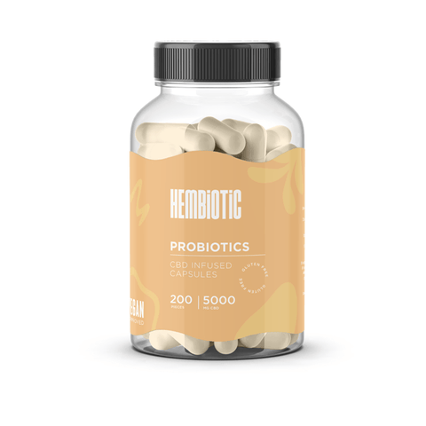 Hembiotic 5000mg Bulk CBD Capsules - 200 Caps - THWC Ltd