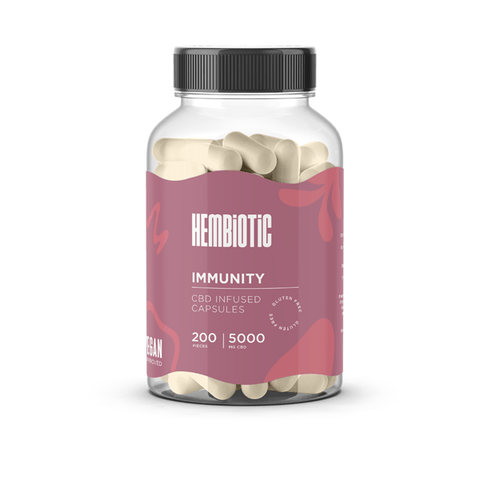 Hembiotic 5000mg Bulk CBD Capsules - 200 Caps - THWC Ltd
