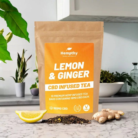 Hempthy CBD Tea - Lemon & Ginger Tea - THWC Ltd