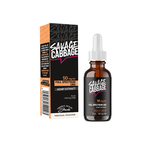 Savage Cabbage 750mg CBD Oil Vanilla 15ml - THWC Ltd