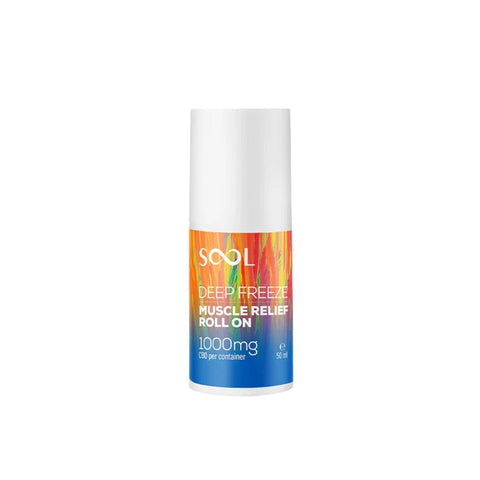 SOOL 1000mg Deep Freeze Muscle Relief CBD Roll On - 50ml - THWC Ltd