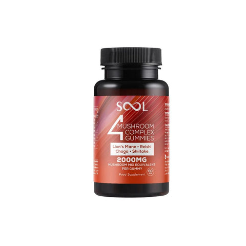 SOOL 2000mg 4 Mushroom Complex Gummies - 60 Pieces - THWC Ltd