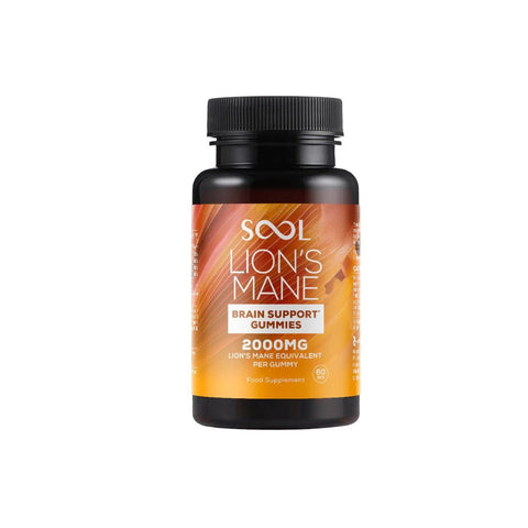 SOOL 2000mg Lion's Mane Brain Support Gummies - 60 Pieces - THWC Ltd