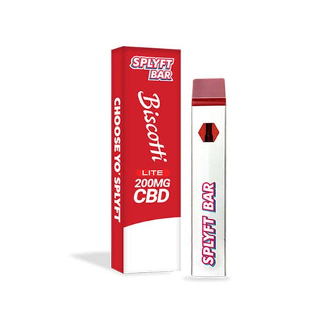 SPLYFT BAR LITE 200mg Full Spectrum CBD Disposable Vape - 12 flavours - THWC Ltd