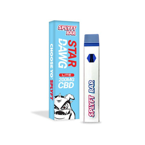 SPLYFT BAR LITE 200mg Full Spectrum CBD Disposable Vape - 12 flavours - THWC Ltd