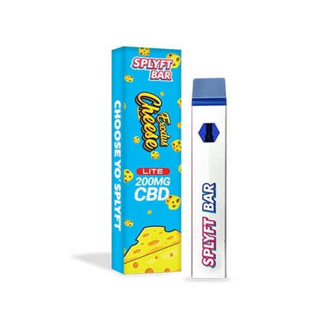 SPLYFT BAR LITE 200mg Full Spectrum CBD Disposable Vape - 12 flavours - THWC Ltd