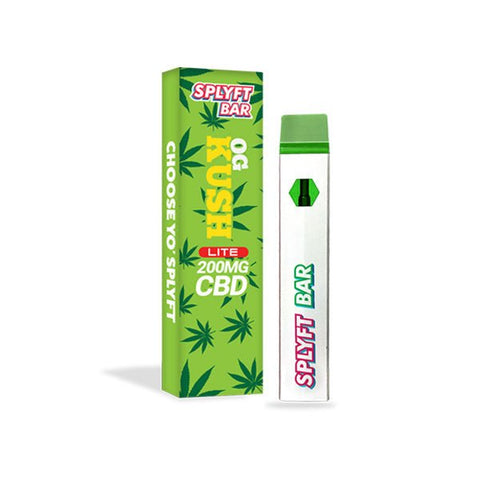 SPLYFT BAR LITE 200mg Full Spectrum CBD Disposable Vape - 12 flavours - THWC Ltd
