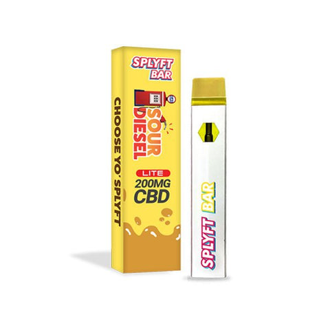 SPLYFT BAR LITE 200mg Full Spectrum CBD Disposable Vape - 12 flavours - THWC Ltd
