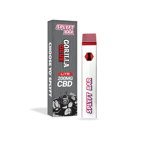 SPLYFT BAR LITE 200mg Full Spectrum CBD Disposable Vape - 12 flavours - THWC Ltd