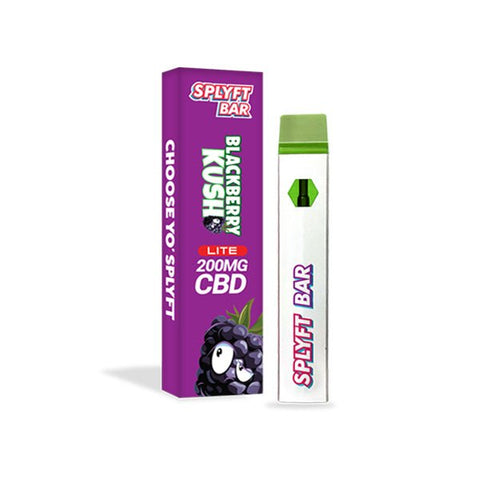 SPLYFT BAR LITE 200mg Full Spectrum CBD Disposable Vape - 12 flavours - THWC Ltd