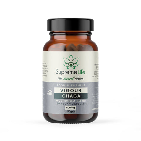 Supreme CBD Chaga Vegan Capsules - Vigour - THWC Ltd