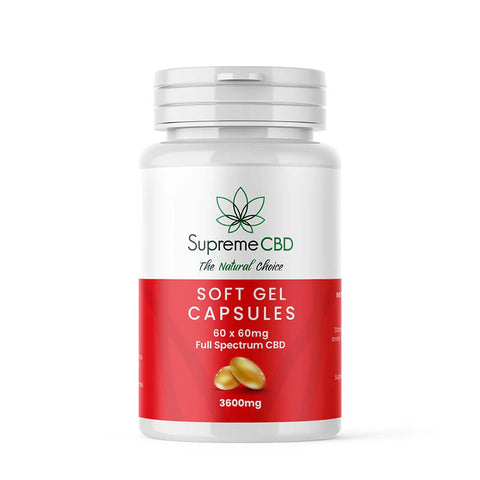 Supreme CBD Gel Capsules - 60 Count - Various Strengths - THWC Ltd