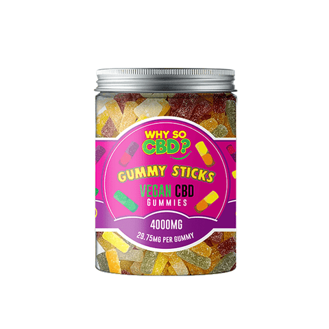 Why So CBD? 4000mg CBD Large Vegan Gummies - 11 Flavours - THWC Ltd