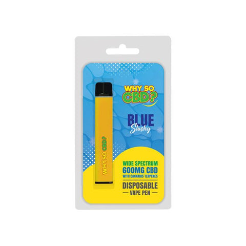 Why So CBD? 600mg Wide Spectrum CBD Disposable Vape Pen - 12 Flavours - THWC Ltd