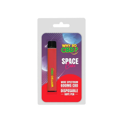 Why So CBD? 600mg Wide Spectrum CBD Disposable Vape Pen - 12 Flavours - THWC Ltd