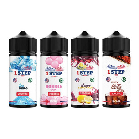 1 Step CBD 2000mg CBD E-liquid 120ml - The Hemp Wellness Centre