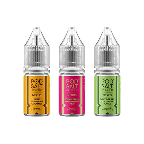 10mg Pod Salt Nexus 10ml Nic Salt (50VG/50PG) - The Hemp Wellness Centre